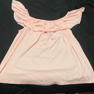 Pink Off-Shoulder Top